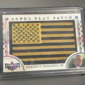Decisions 2023 Robert F. Kennedy Jr. Super Flag Patch 1/5 Hand NUMBERED BOOKEND